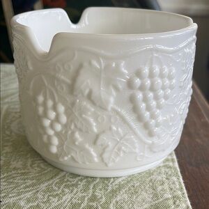 Imperial Glass White Grapevine Pattern Pot